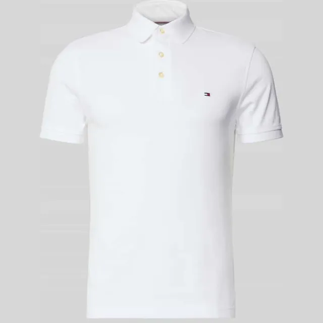 Tommy Hilfiger Slim fit poloshirt met stretch wit, foto 2