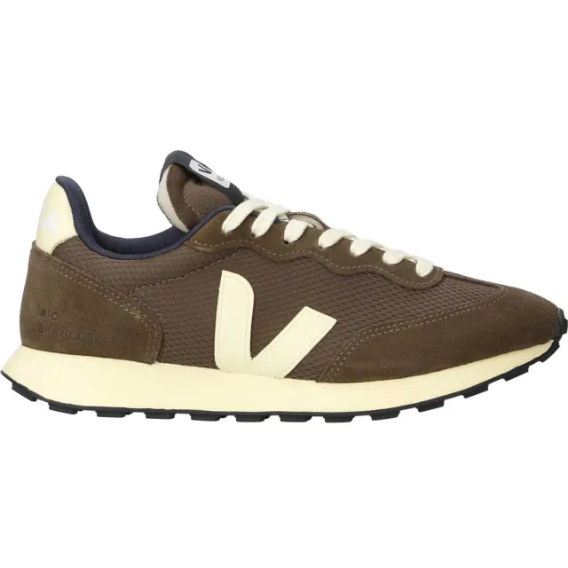 Veja Rio Branco II suède sneakers met logo - donkerbruin/wit