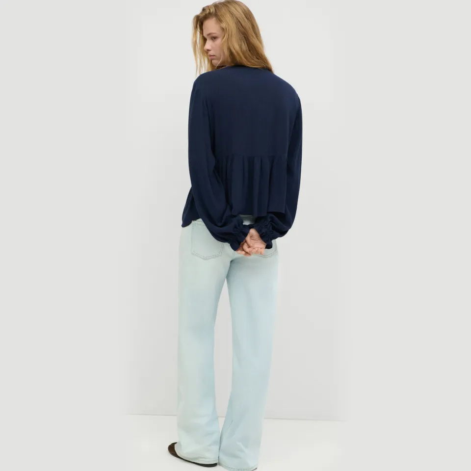 Mango Teen blousetop marineblauw, foto 3