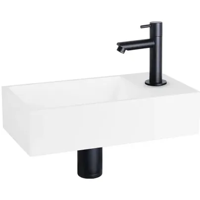 Differnz Fonteinset Mix&match Solid S Recht Mat Zwart Wit