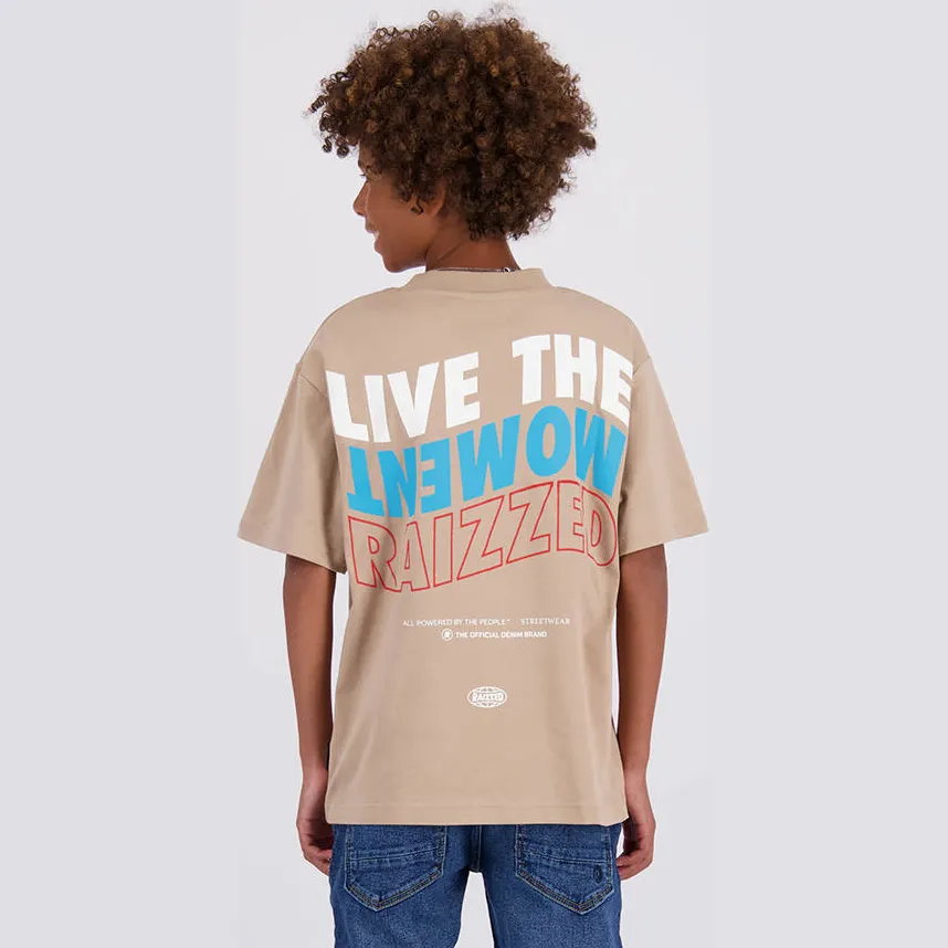 Raizzed T-shirt met backprint bruin, foto 5