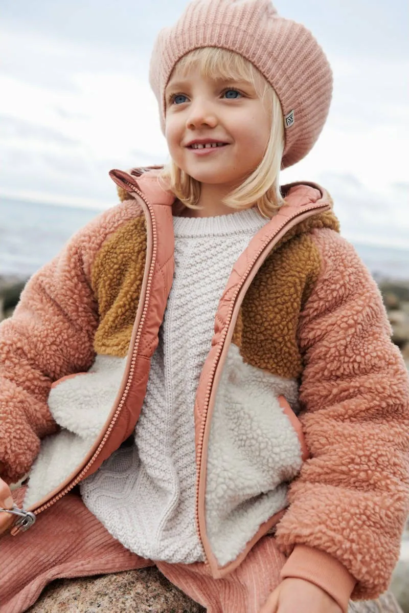 Liewood Jackson reversible gewatteerde winterjas roze/bruin/wit, foto 7