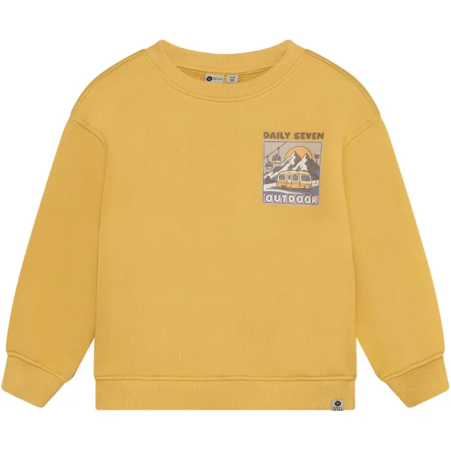 Daily7 oversized sweater met backprint - geel, foto 2