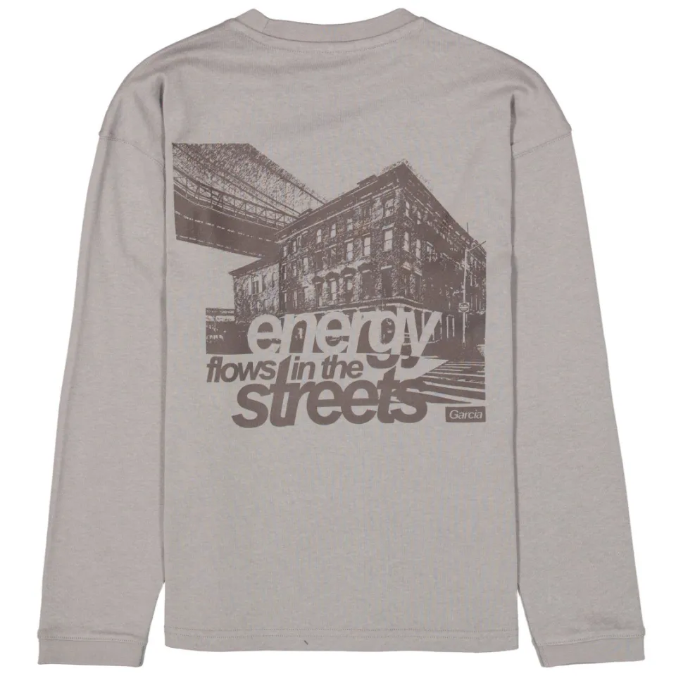 Garcia rechtvallende longsleeve grijs, foto 5