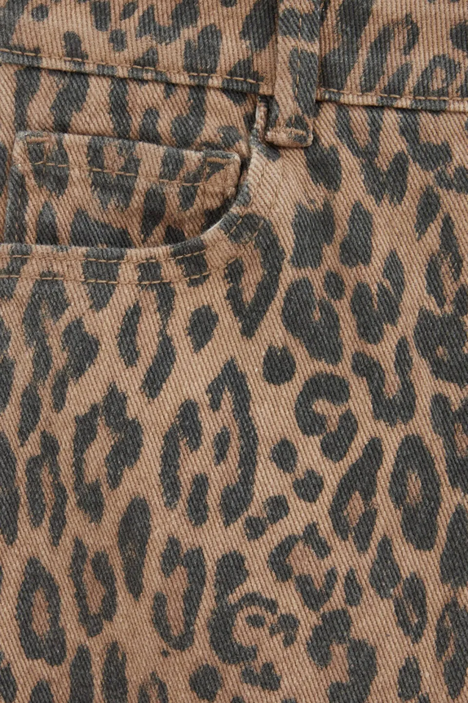 WE Fashion wide leg jeans met dierenprint - bruin, foto 6