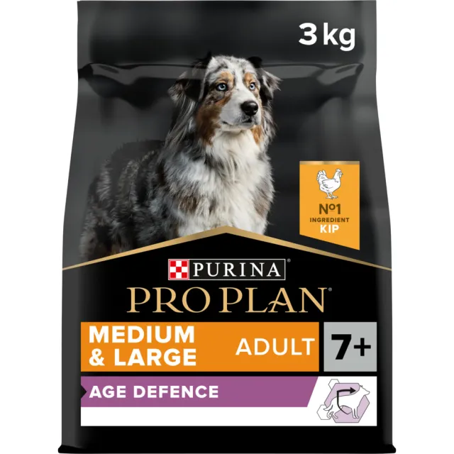 Pro Plan Hondenvoer Droog Adult 7+ Medium & Large Age Defence Kip 3 kg