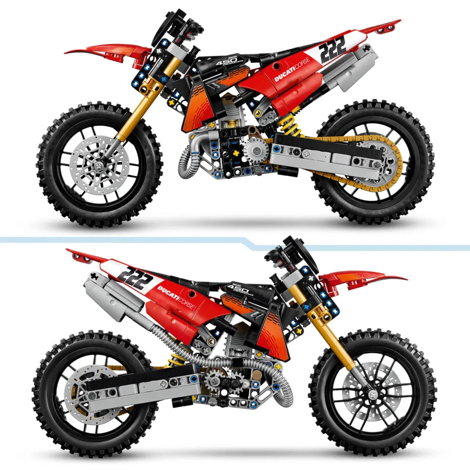 Lego Technic Ducati Desmo450 MX Factory Motor Speelgoed 42238, foto 6