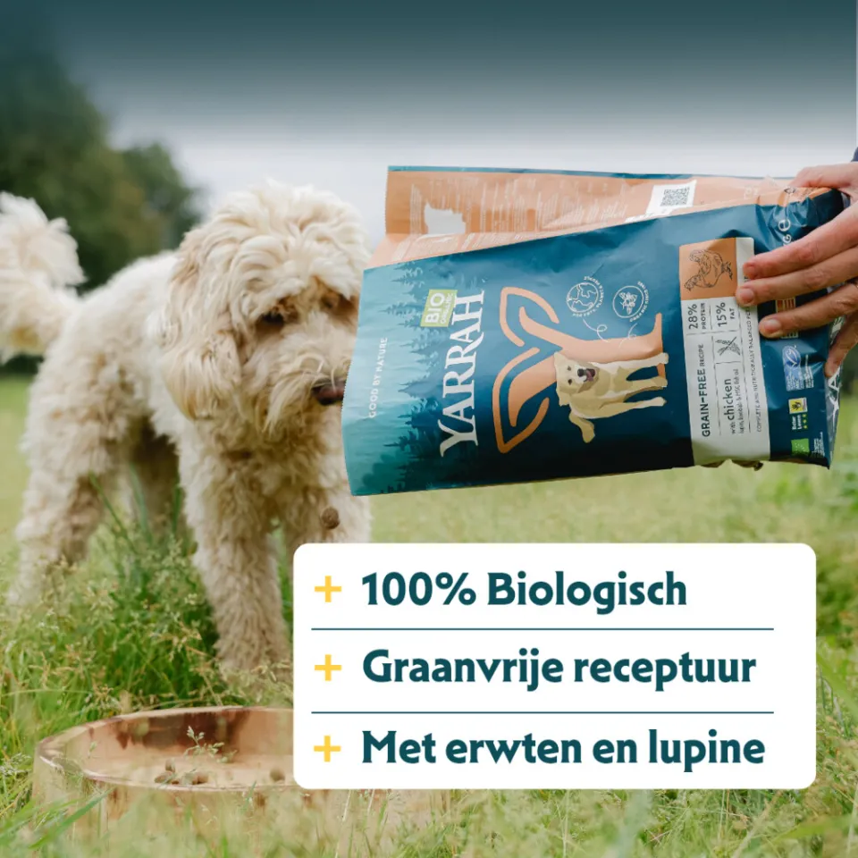 Yarrah Graanvrij hondenvoer kip en vis, foto 3