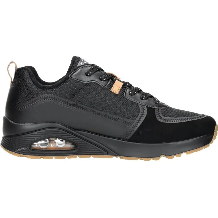 Skechers Uno Layover lage sneakers zwart