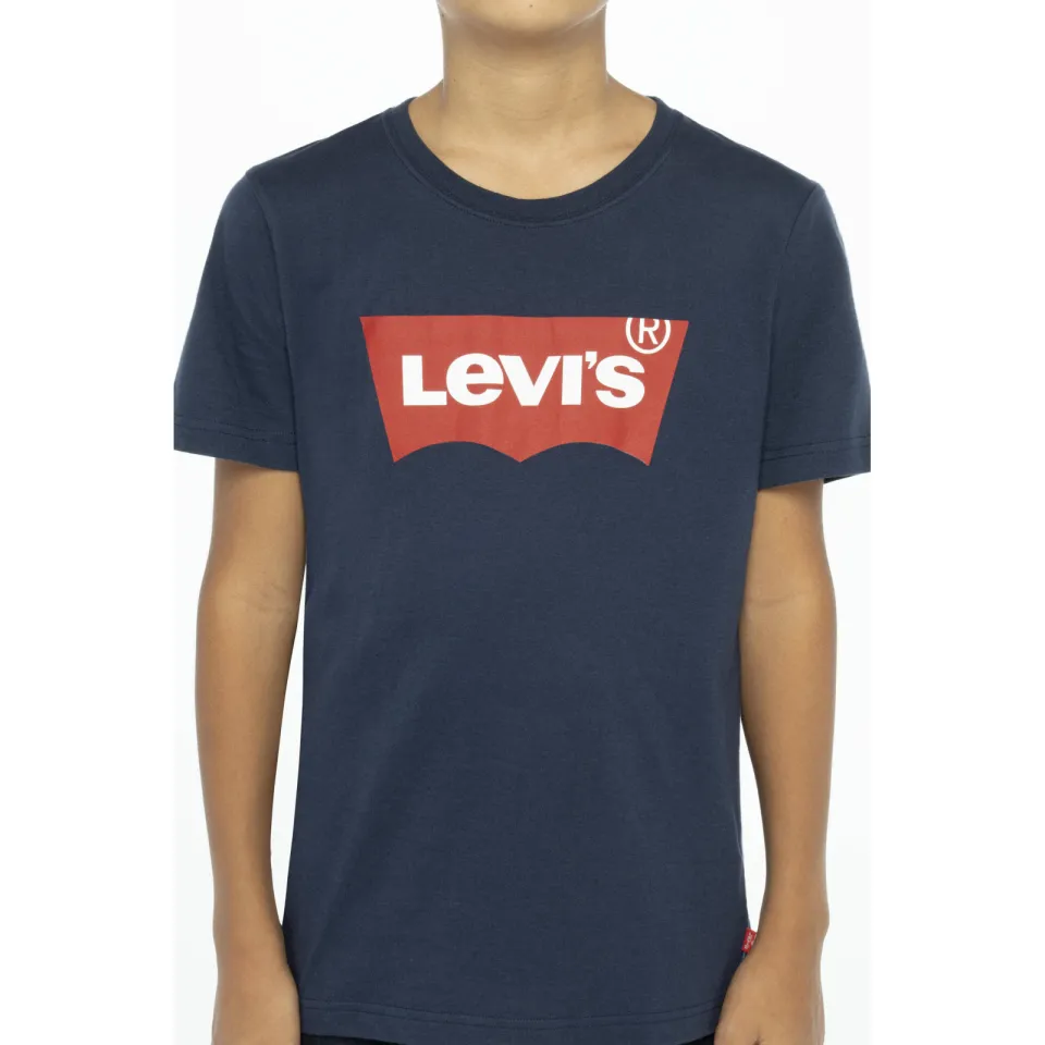 Levi's Kids T-shirt Batwing met logo donkerblauw, foto 4