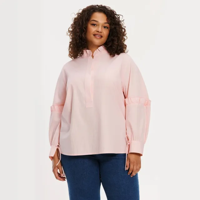 Yoek blouse lichtroze