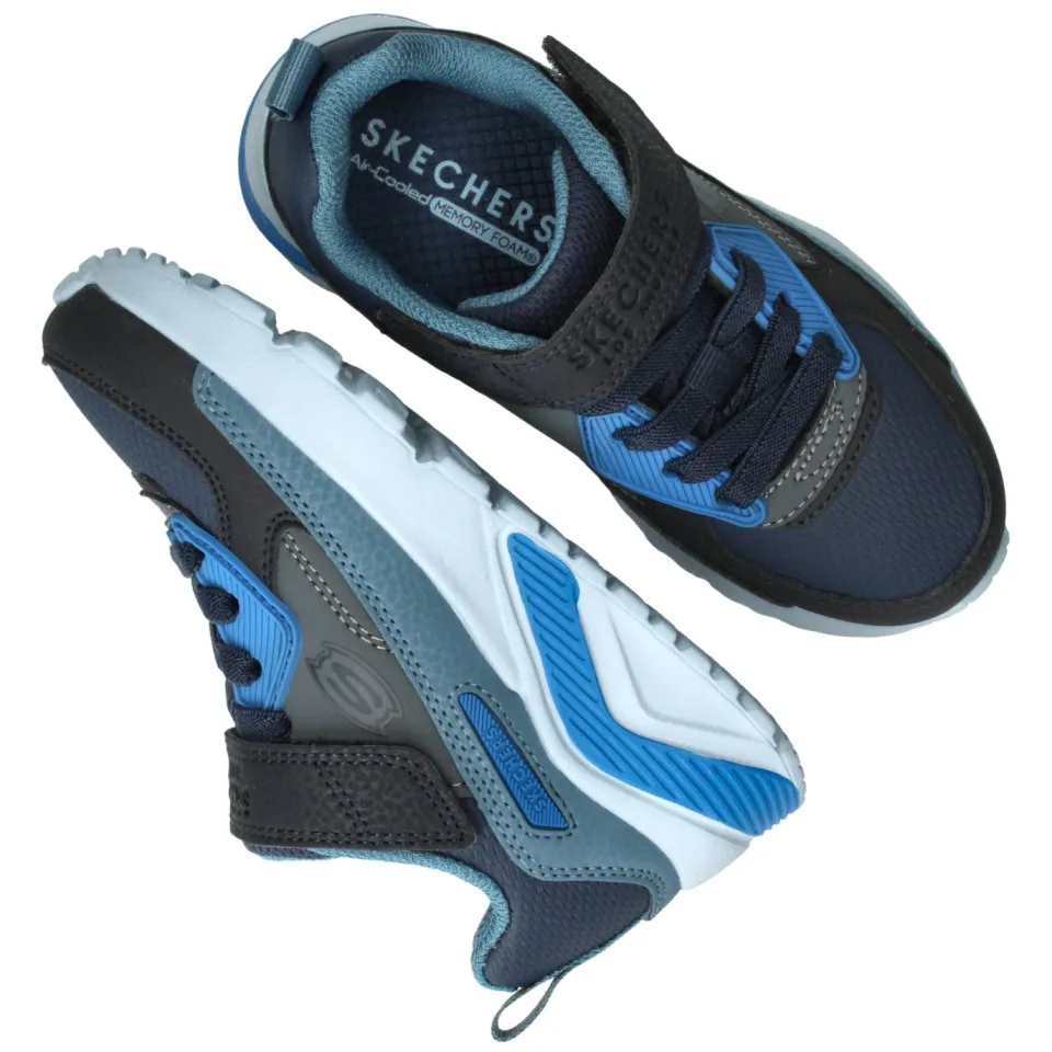 Skechers Uno Lite Revival Edge sneaker blauw, foto 5