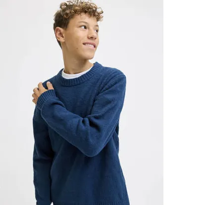 Jack & Jones JUNIOR pullover blauw gebreid, foto 3