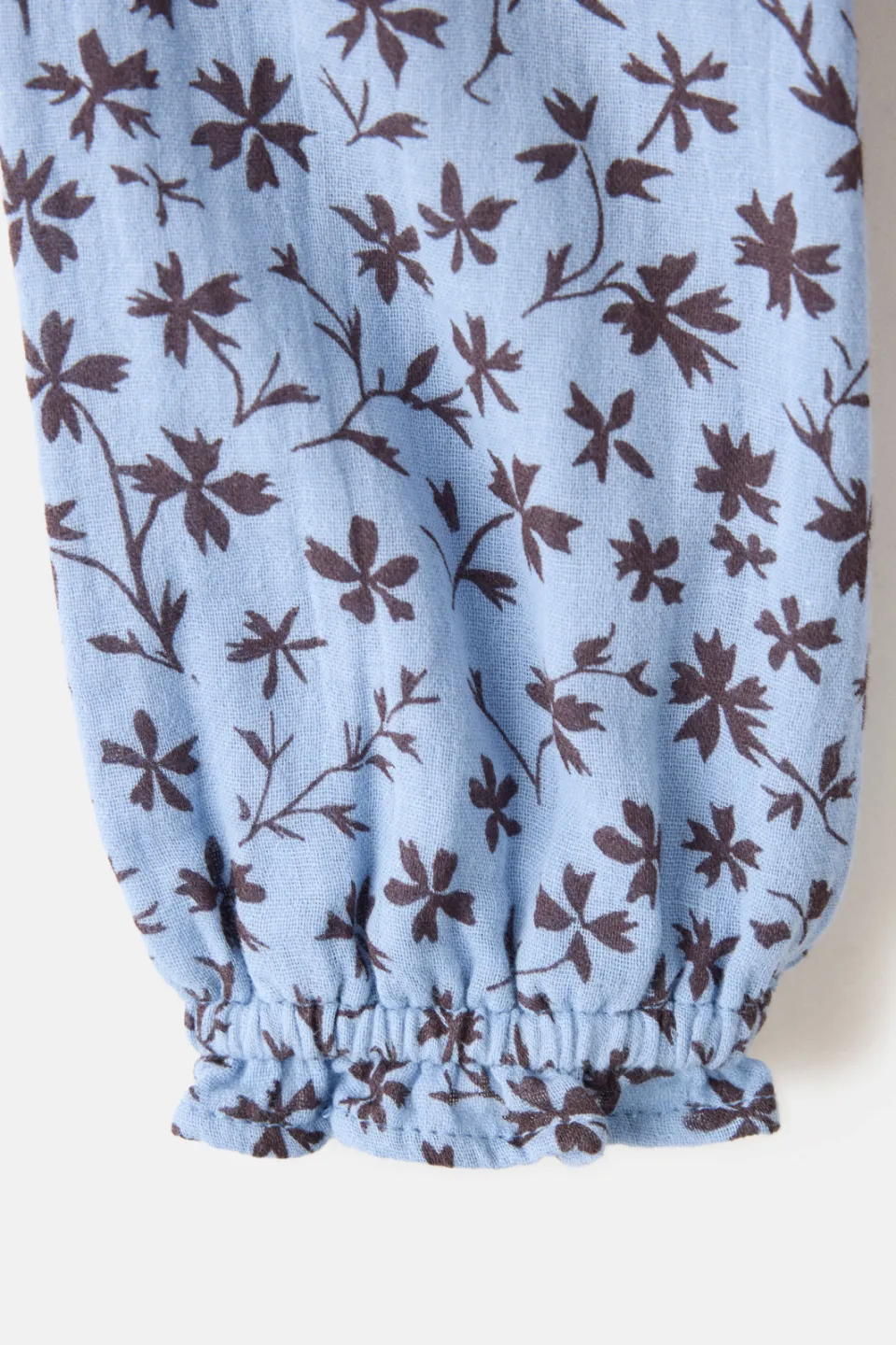 Mango Kids korte jurk met ruches en bloemenprint lichtblauw lichtblauw/bruin, foto 5