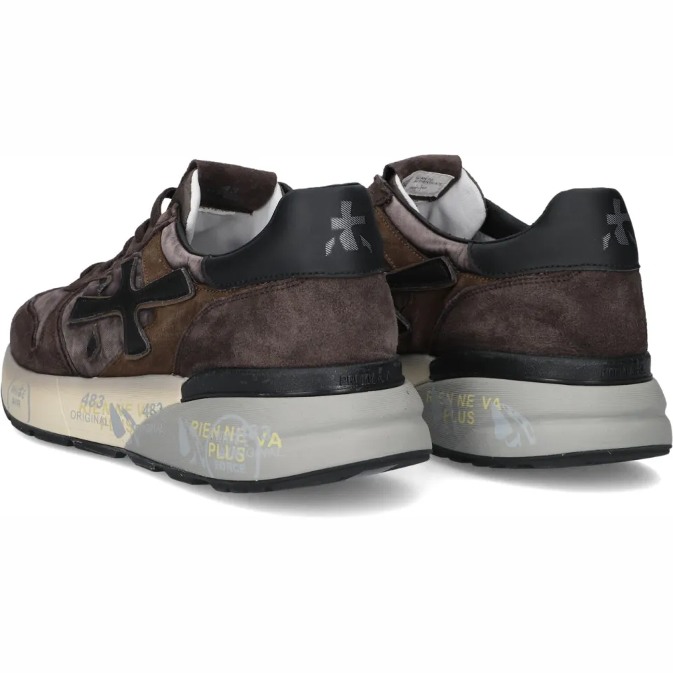 Premiata Mick 8434 lage sneakers bruin, foto 3