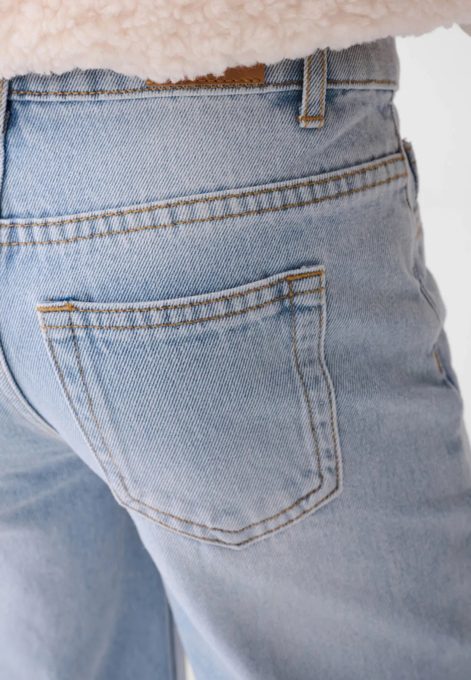 Shoeby wide leg jeans met parels - lichtblauw, foto 7