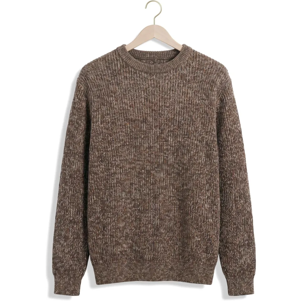 SELECTED MEN Heren Truien & Vesten Slmtilum Ls Knit Crew Neck - Bruin, foto 2