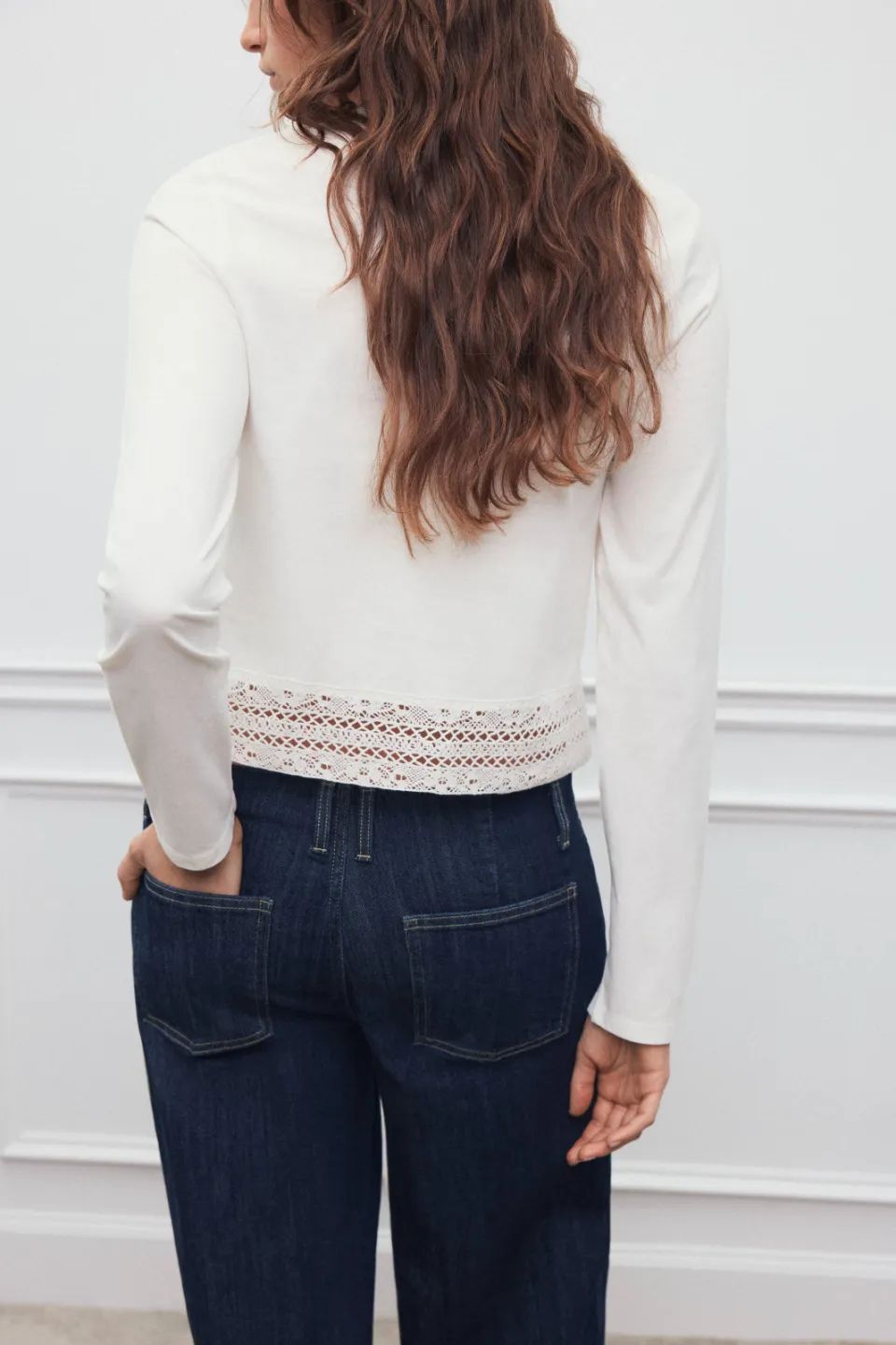 Mango cropped top wit, foto 5