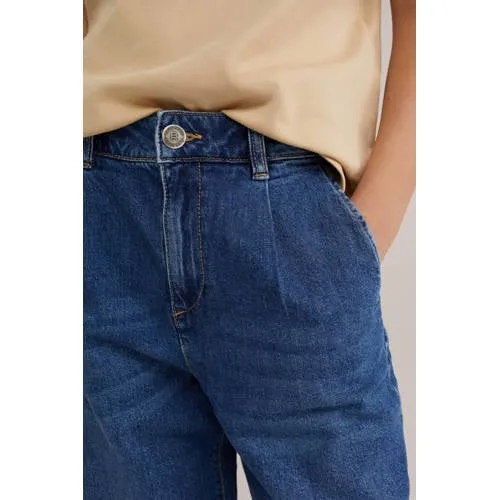 WE Fashion Blue Ridge loose fit jeans met plooien - mediumblauw, foto 4