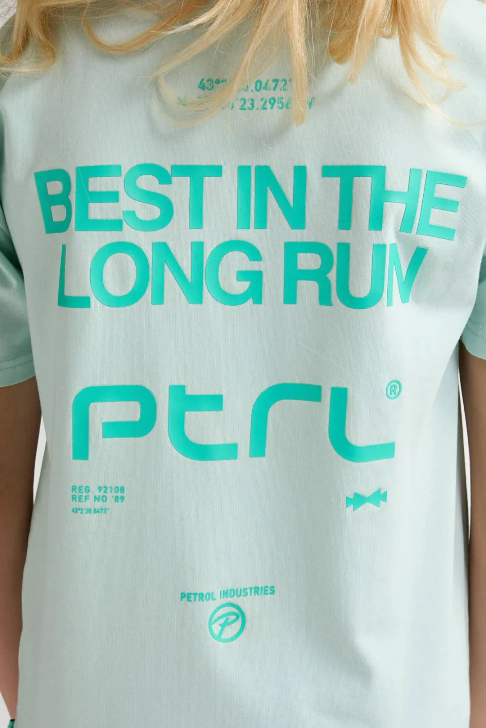 Petrol Industries T-shirt met backprint mintgroen, foto 7
