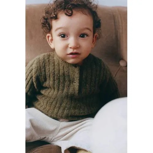 Mango Kids gebreide trui - olijfgroen, foto 5