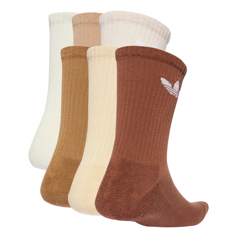Adidas Trefoil Cushion sokken beige/wit/bruin set van 6, foto 2