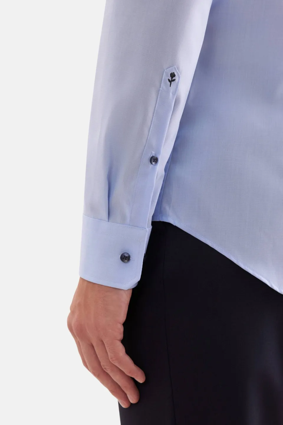 Seidensticker slim fit overhemd lichtblauw, foto 8