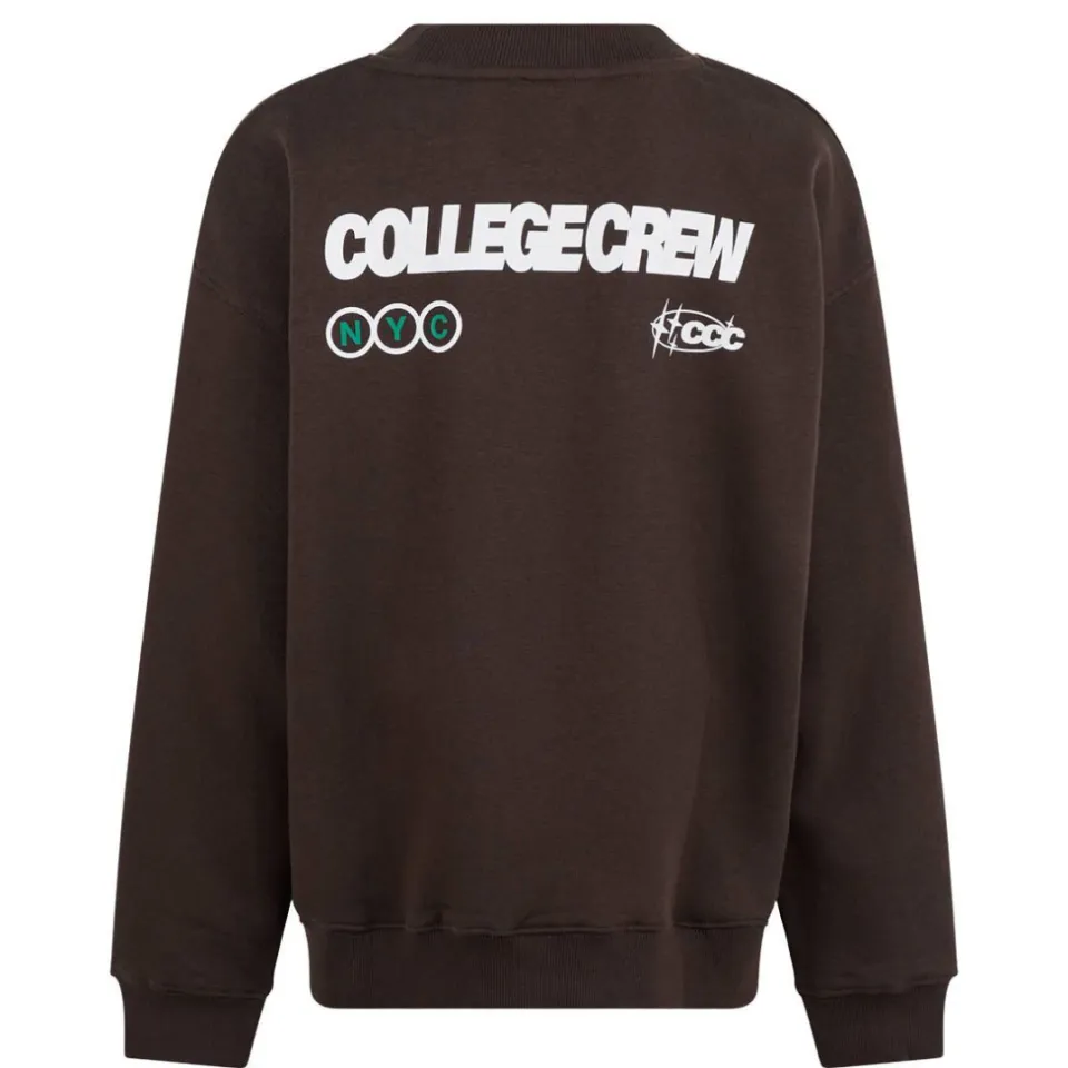 Shoeby sweater met backprint - donkerbruin, foto 2