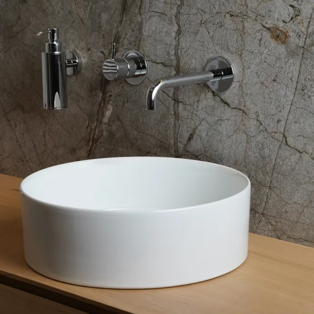 Loutro Waskom Loutro Mc Delly Rond 40x40x12 cm Hoogglans Wit Loutro