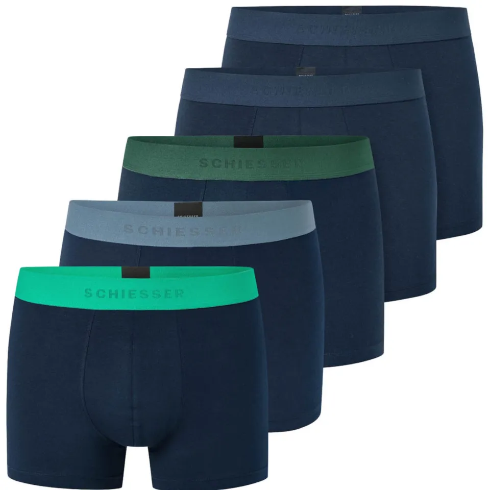Schiesser Slim fit trunks van katoenmix veelkleurig