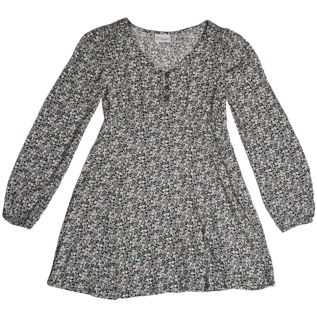 Gap jurk met lange mouwen zwart Veelkleurig