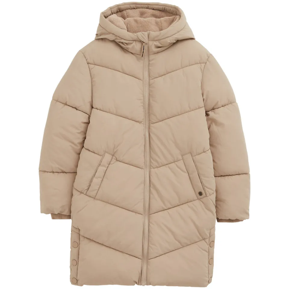 WE Fashion gewatteerde winterjas beige, foto 2