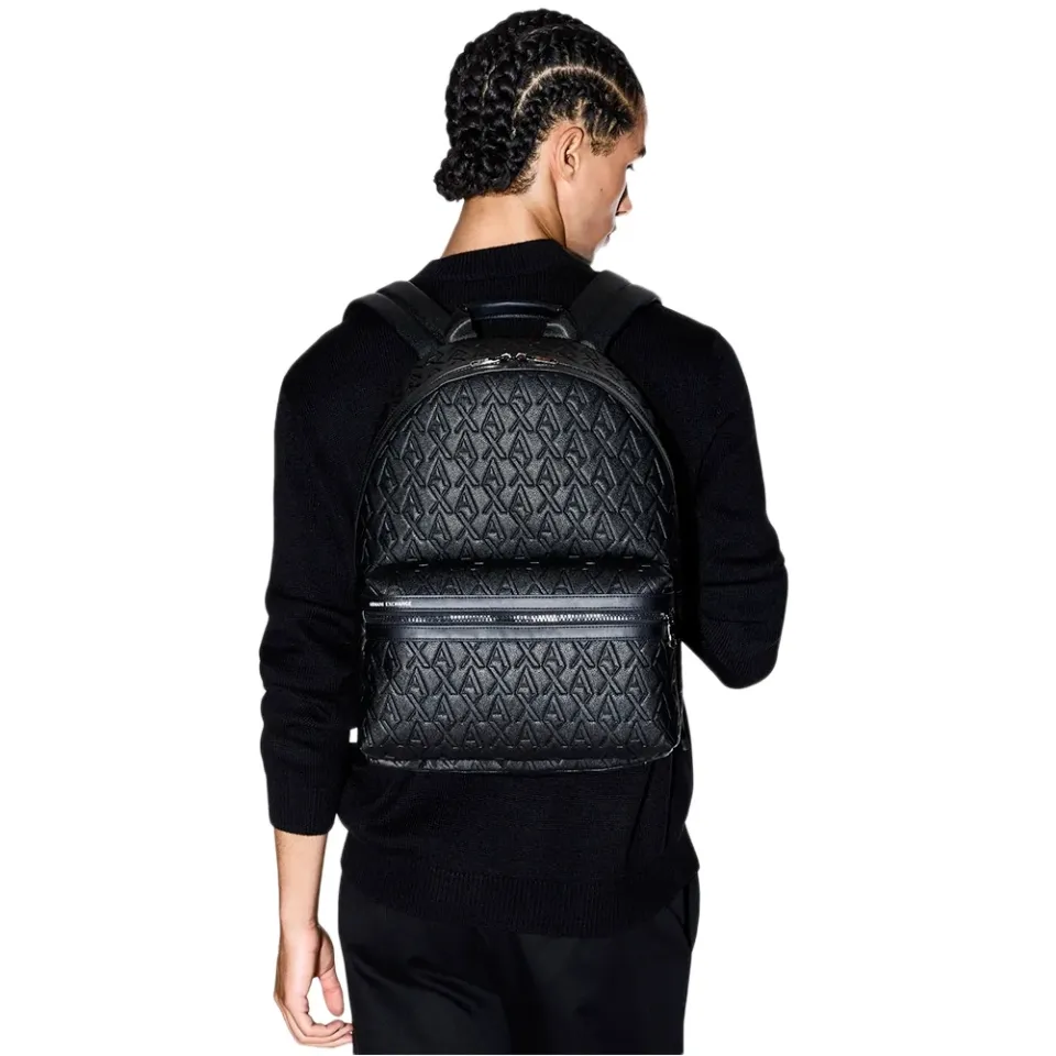 Armani Exchange Signature rugzak zwart, foto 3