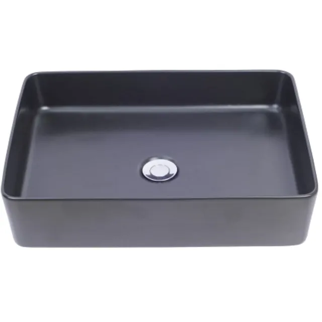 Wiesbaden Waskom Wiesbaden Link opzet model Rechthoek 35x50x14.5 cm Zwart