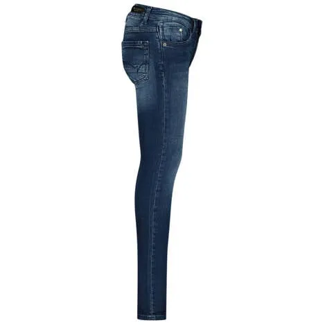 Vingino high waist super skinny jeans Bianca dark vintage Blauw Meisjes Stretchdenim, foto 2