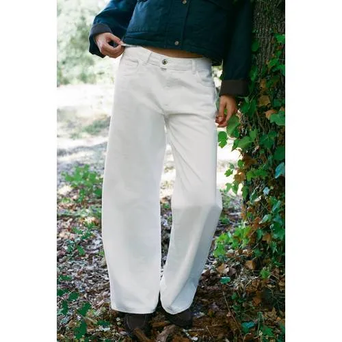 Mango TEEN low waist wide leg jeans - wit, foto 6