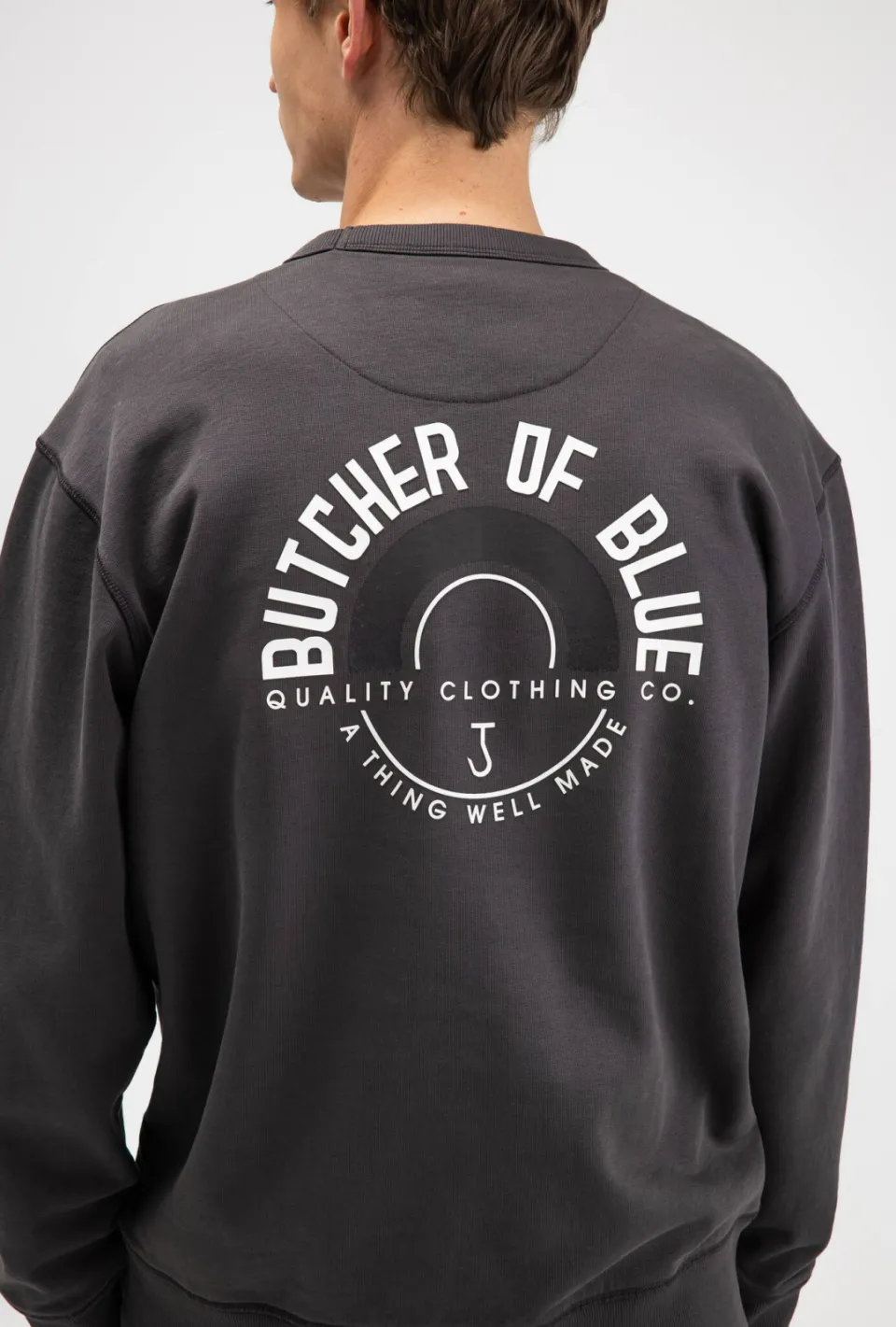 Butcher of Blue relaxed fit sweater met backprint - grijs, foto 5