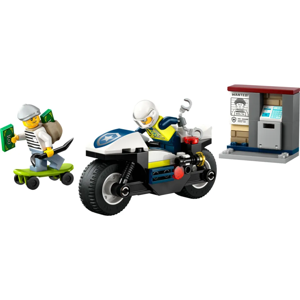 Lego City Achtervolging op Politiemotor 60455