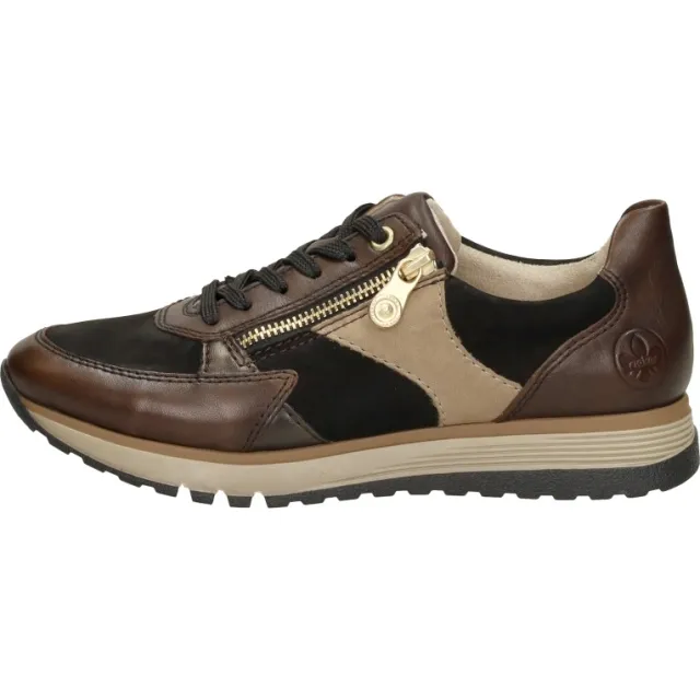 Rieker lage sneakers donkerbruin, foto 2