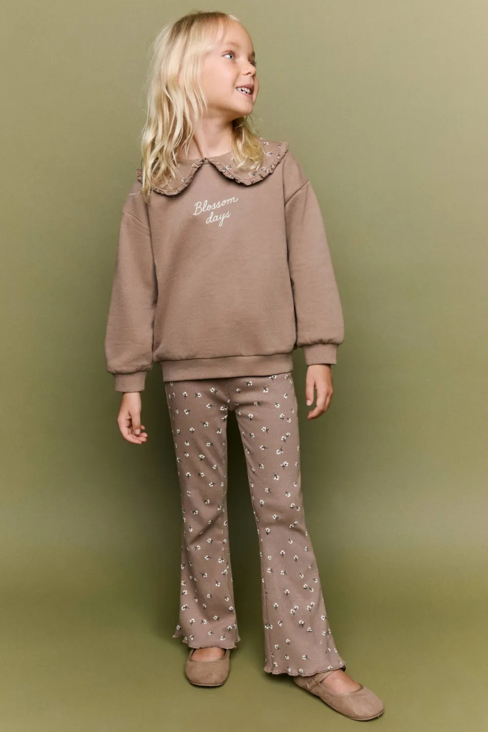 Mango Kids sweater met print - bruin, foto 3