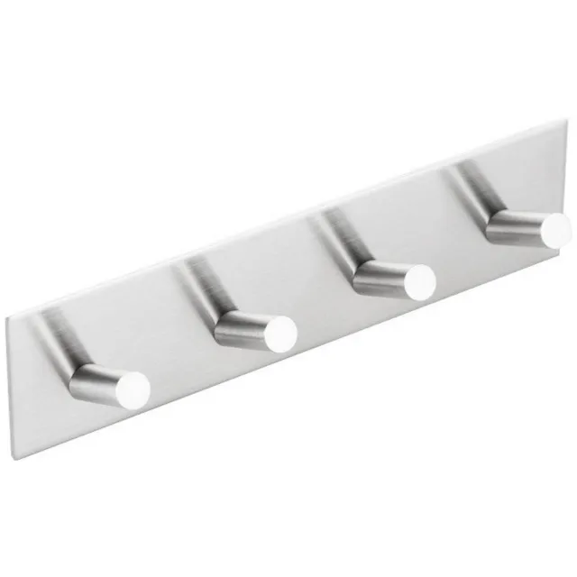 Sapho Viervoudige Handdoekhaak Sapho 18x4.4 cm Zelfklevend Geborsteld RVS