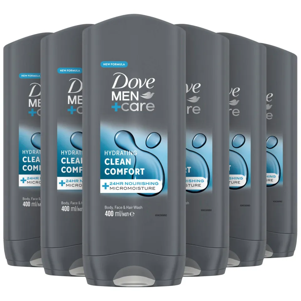 Dove Men+Care Clean Comfort 3-in-1 douchegel 6 x 400 ml