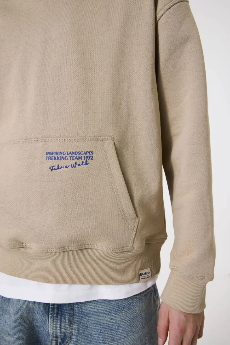 Garcia hoodie met backprint beige, foto 5