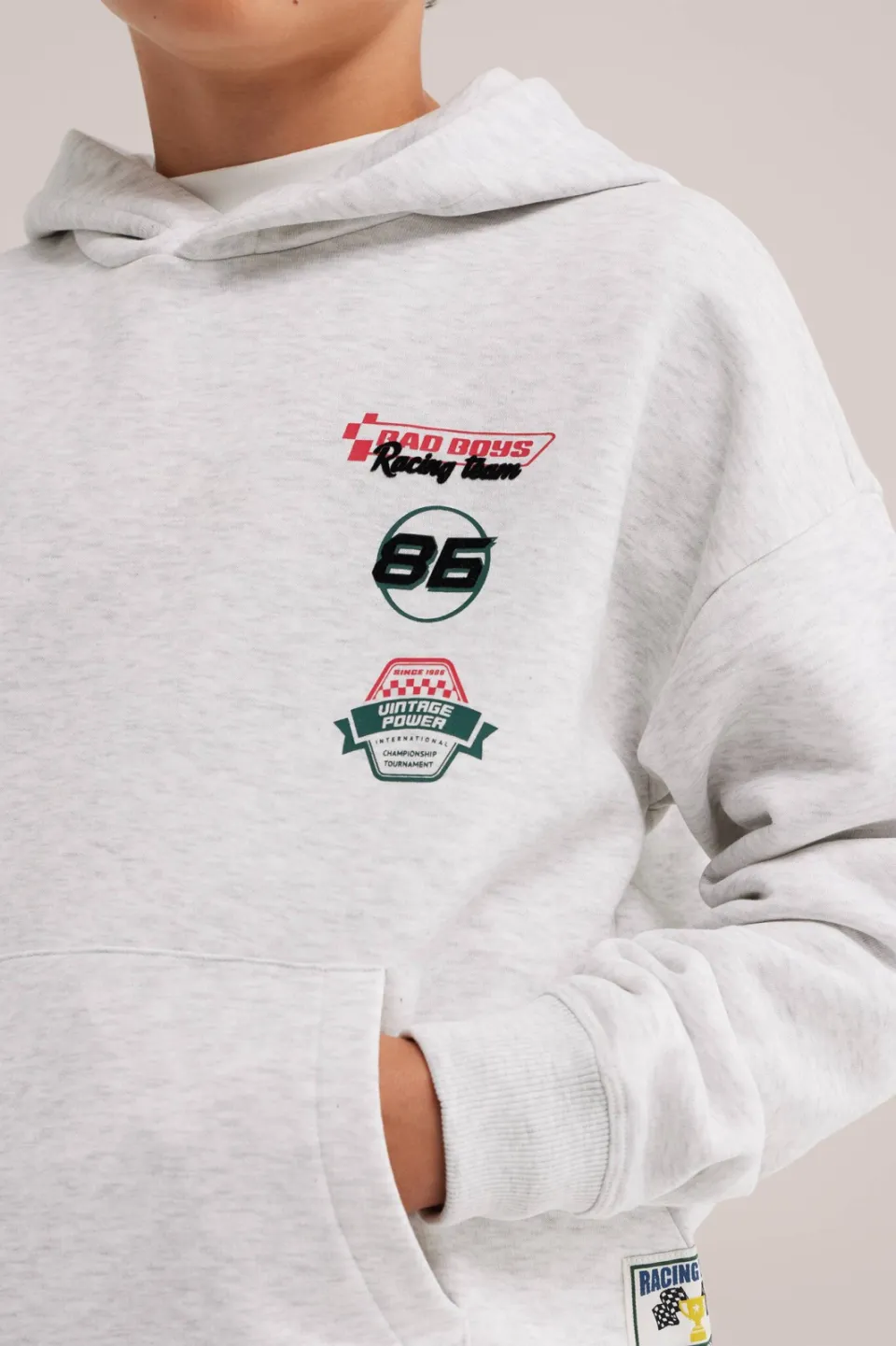 WE Fashion Bad Boys sweater met backprint - lichtgrijs, foto 6