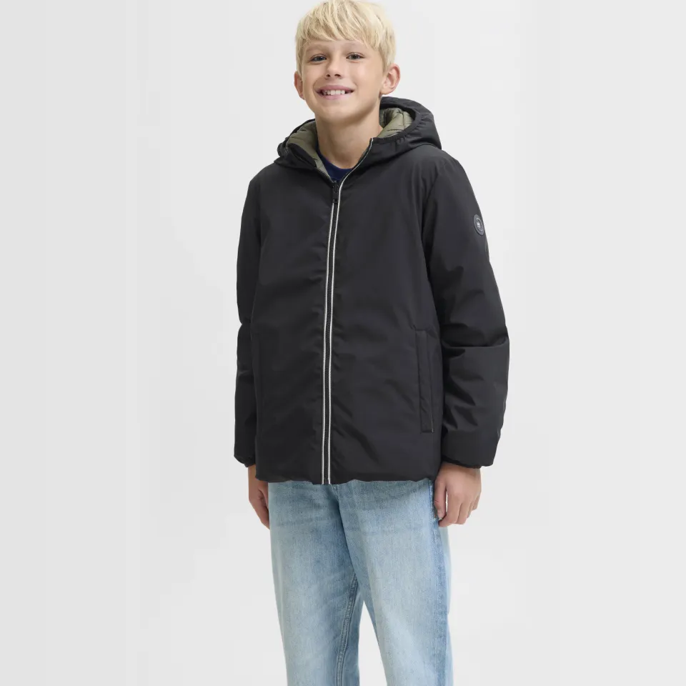 Jack & Jones tussenjas zwart Zwart/olijfgroen