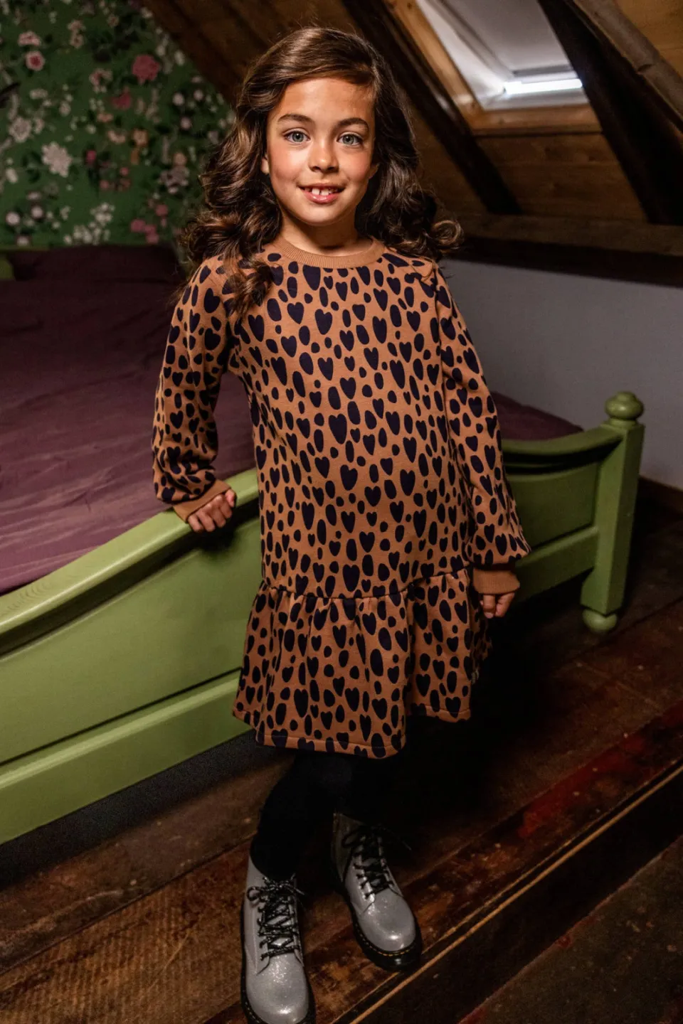 LOOXS little sweatjurk met panterprint bruin, foto 4