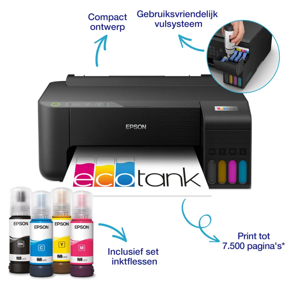 Epson EcoTank ET-1810 inkjetprinter zwart, foto 3