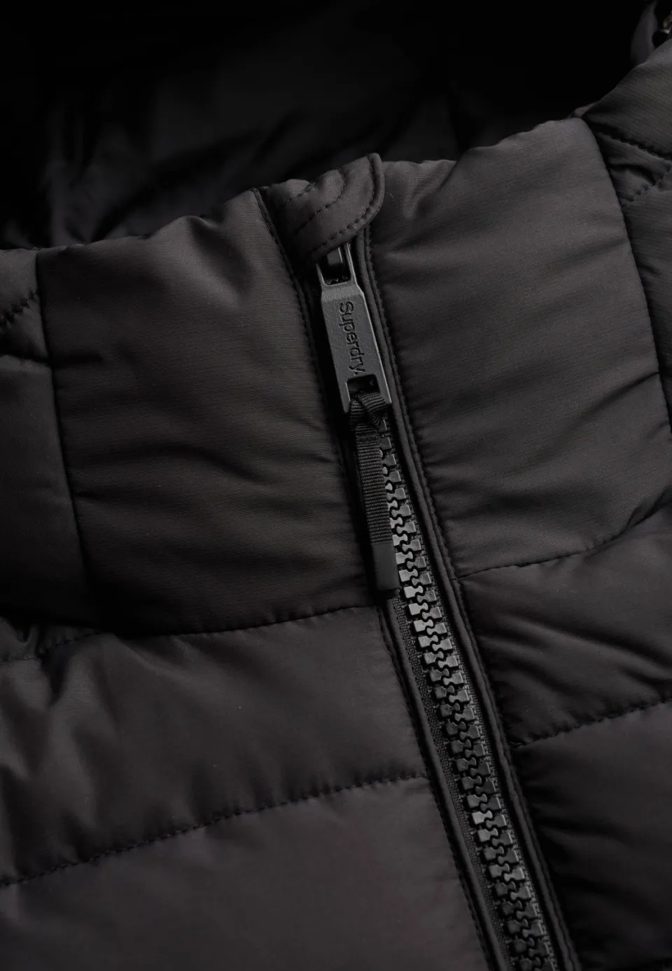 Superdry Hooded Fuji Midweight Padded jas zwart, foto 7