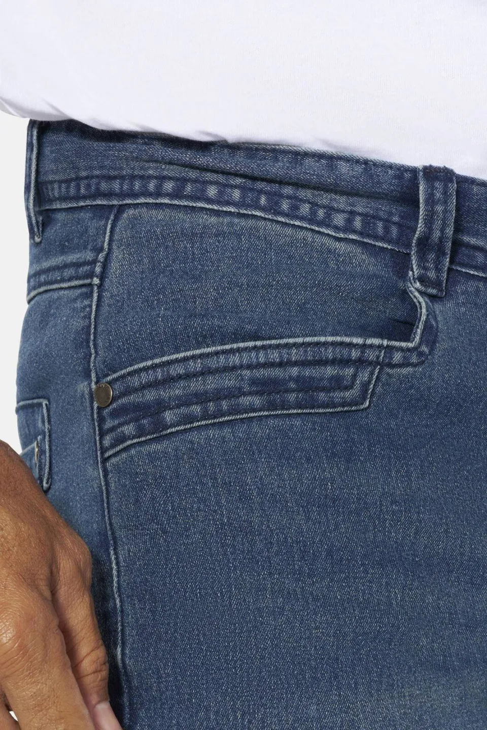 Jan Vanderstorm +FIT Collectie TUVE regular fit jeans Plus blauw, foto 3