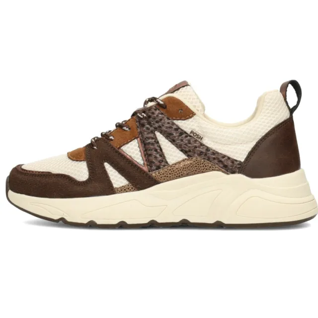POSH by Poelman Carocel Dames Sneakers Bruin